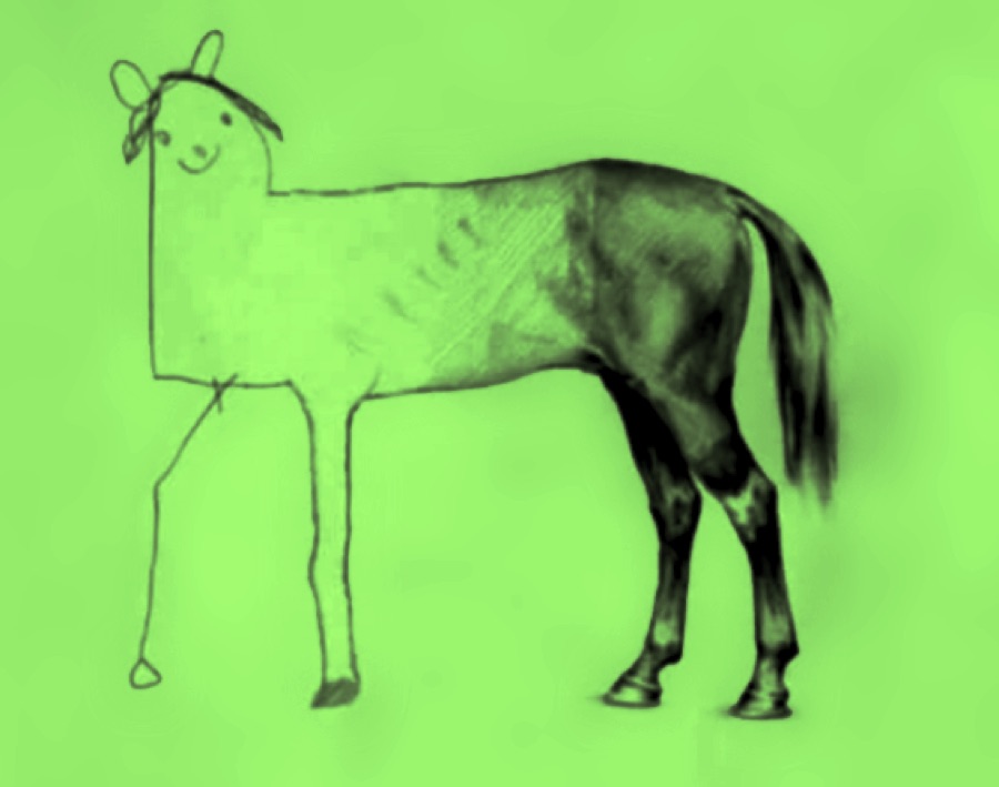 sketch of horse